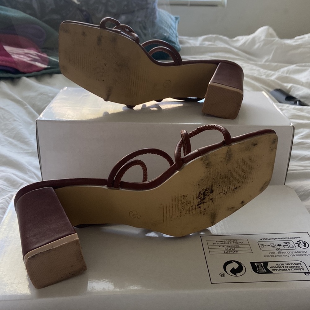 Shein Square Toe Block Heels - Picture 4 of 5